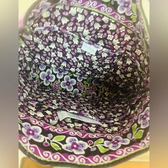 Vera Bradley Purple Floral Large Tote, NWT - Picture 6 of 7